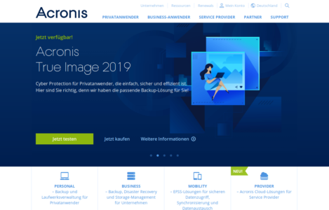 Acronis NAS cloud Backup