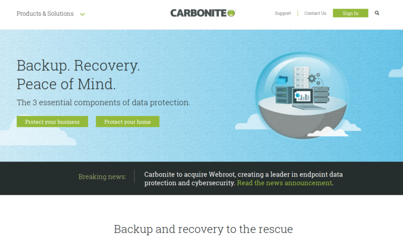 Carbonite NAS Sicherung